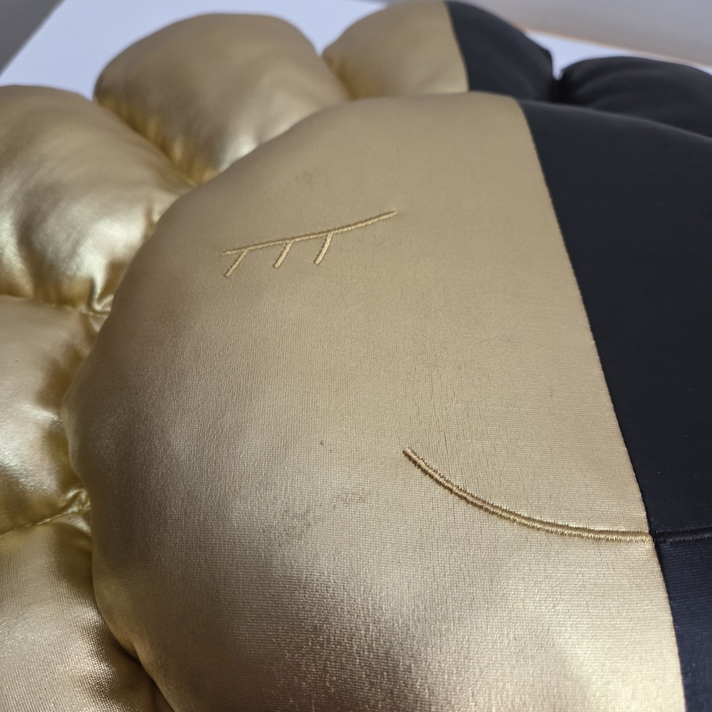 RARE Hikaru x Takashi Murakami Flower Cushion - Black and Gold - 60cm Pillow - Picture 8 of 9